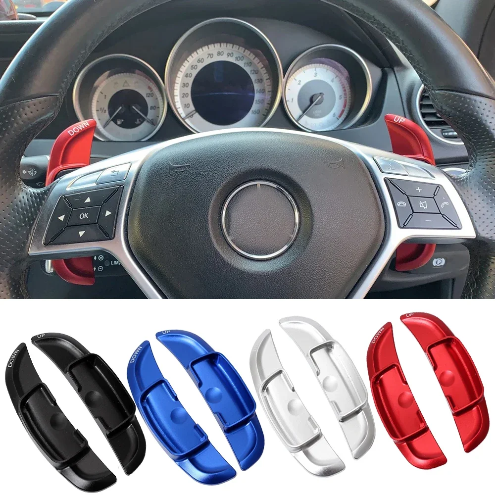 Aluminum-Alloy Steering Wheel Paddle Shifter Extension For Mercedes Benz A B E GLA GLK SLK M GL Class W176 A180 A200 A220 A250