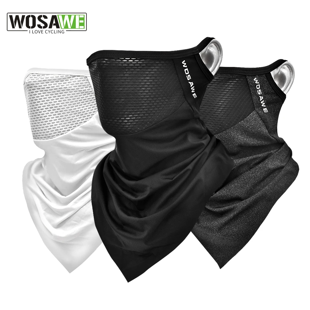 

WOSAWE Summer Cycling Face Mask Anti-UV Anti-sweat Breathable Running Riding Bandana Sun Protection Sports Scarf Face Mask