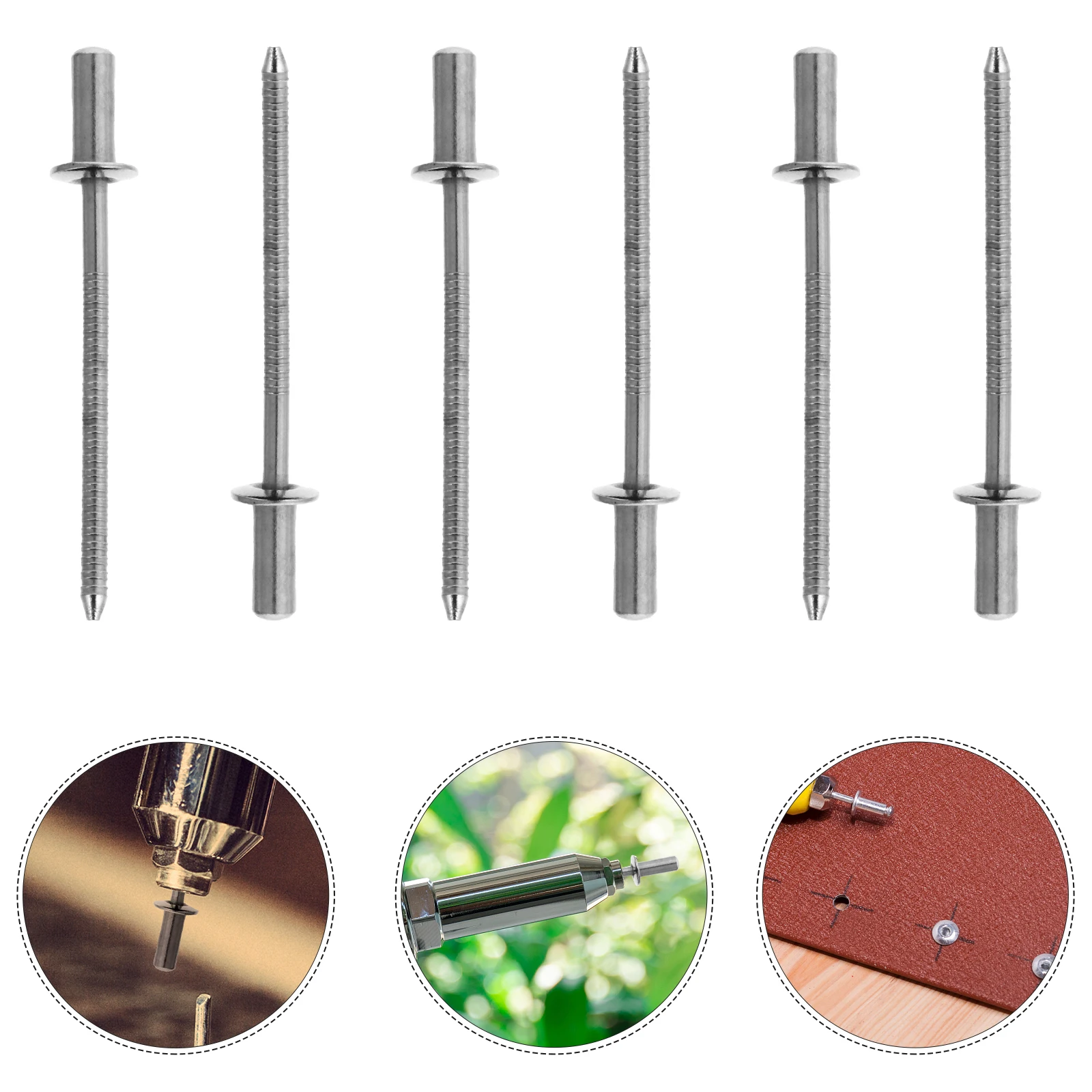 

50pcs Stainless Steel Rivets Flat Round Head Closed Type Durable Diy Riveter Tool Household Practical Nail Rivets High