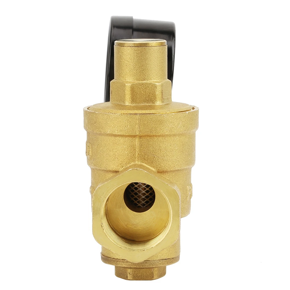 Brass Water Pressure Regulator DN20 Water Pressure Regulator DN20 Adjustable Brass Water Pressure Regulator with Gauge Meter