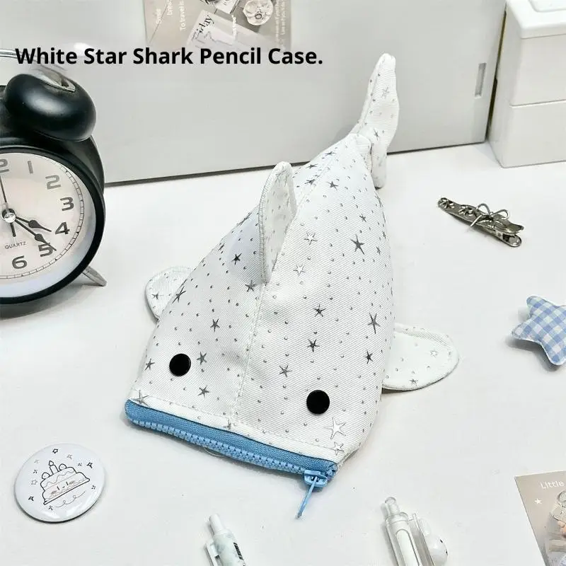 Cute Shark Shaped Pencil Case Large Capacity Stationery Bag Cute Storage Pouch Creative Animal Stationery Pouch For Student Gift