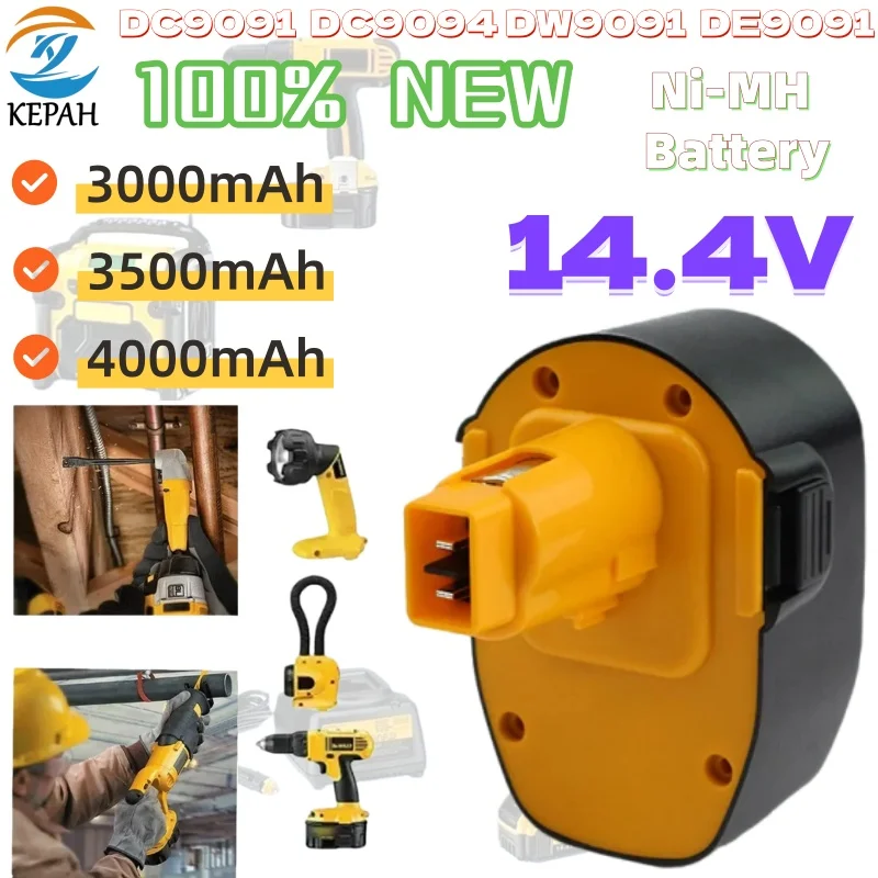 

Аккумуляторная батарея 4.8/6.8/9.8/12.8Ач 14.4В Ni-MH для беспроводных электроинструментов DC9091 DC9094 DW9091 DE9091 DE9092