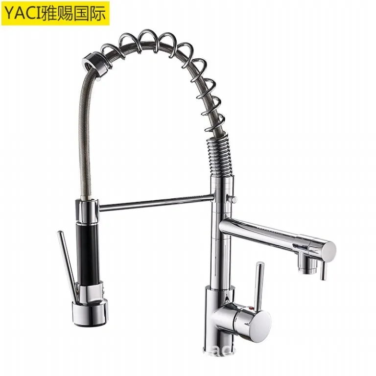 

Vidric New Exports High pressure pumping large spring double outlet kitchen sink sink hot and cold water faucet