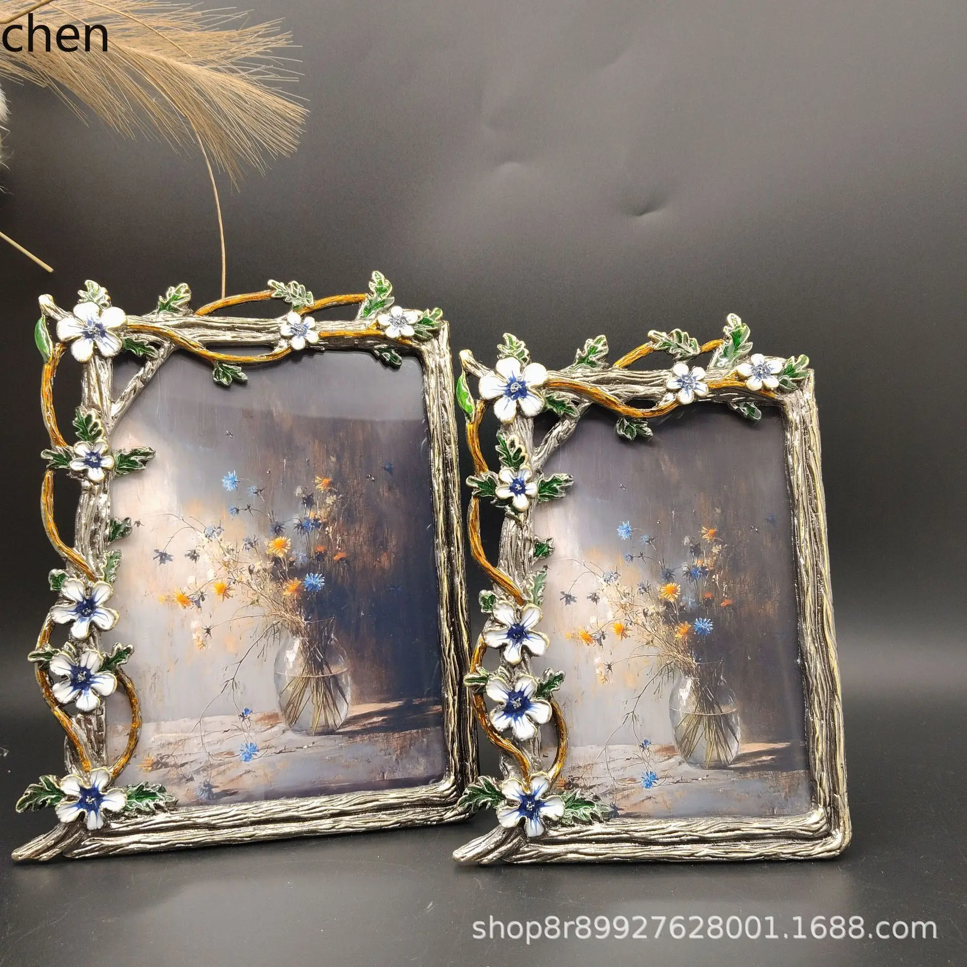 Hxl three-dimensional enamel metal photo frame model room soft decoration ornaments