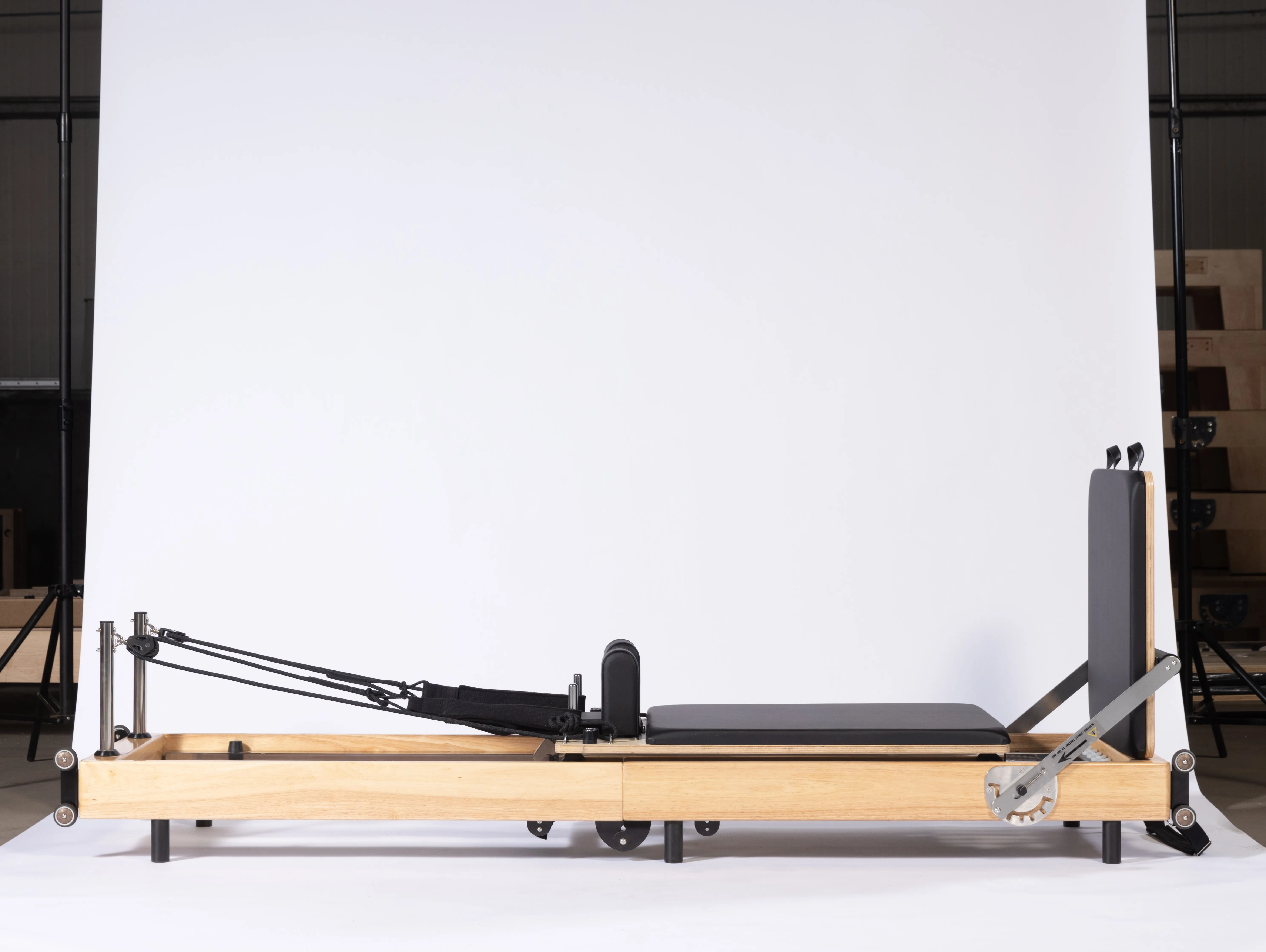 Premium Foldable Wood Pilates Reformer Space Saving Wood Pilates Foldable Reformer