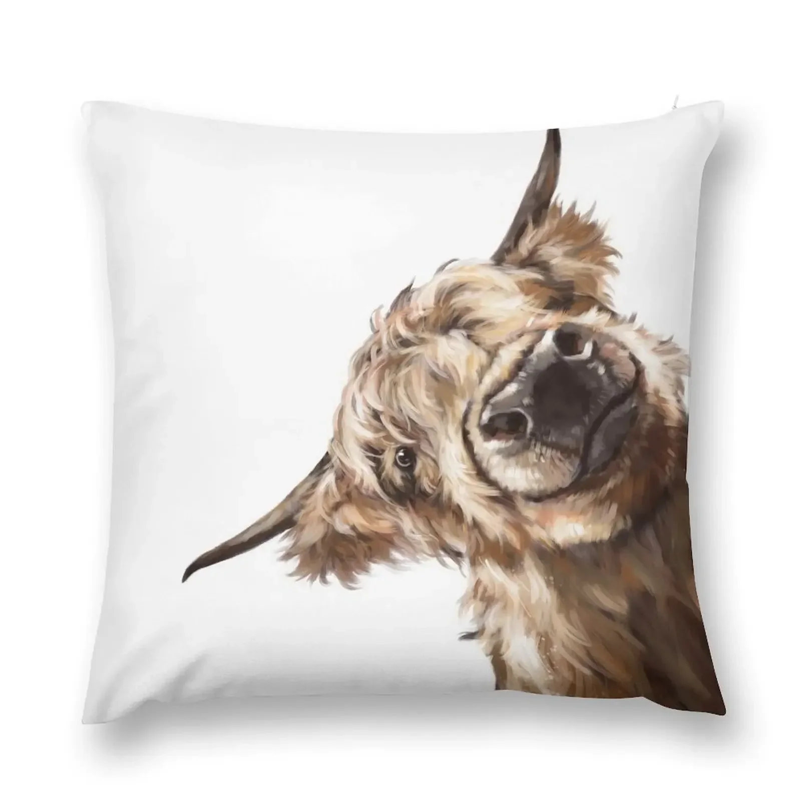 

Sneaky Highland Cow Throw Pillow Throw Pillow Covers Sofa Cushions Covers New year pillow