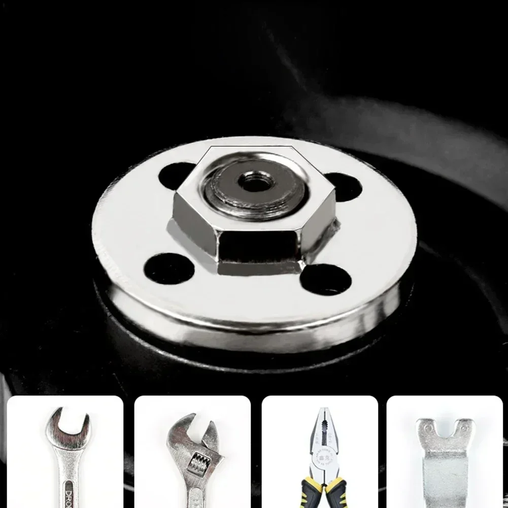 1pc Angle Grinder Pressure Plate Metal Hexagon Nut Inner Outer Flange Nut Fitting Tool For 100 Type Angle Grinder Polisher