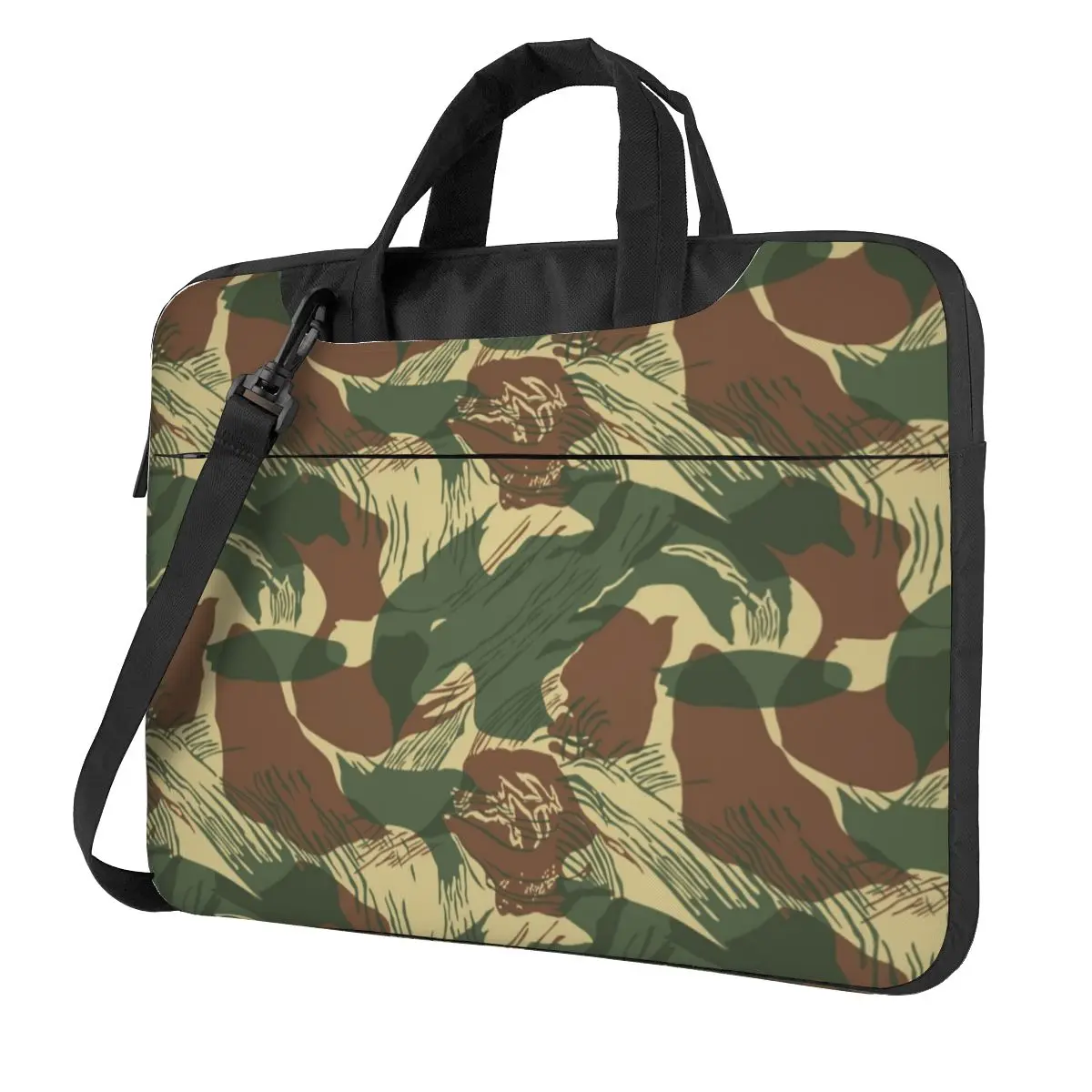 Rhodesian Brush Stroke Camouflage Laptop Bag Shockproof Case Computer Bag 13 14 15.6 Inch Crossbody Laptop Pouch For Macbook Pro