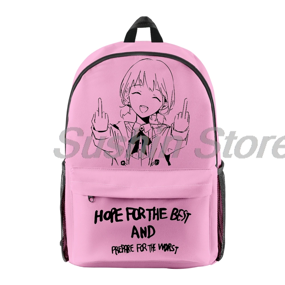 Mochila Unisex Band Cry Anime para meninas, mochila casual, bolsa de viagem, sacolas de desenhos animados, mochila para mulheres e homens, Harajuku