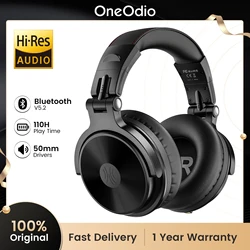 Oneodio Pro-C Draadloze Hoofdtelefoon Met 50Mm Neodymium Drivers 110 Uur Speeltijd Bt 5.2 Opvouwbare Deep Bass Stereo Headset