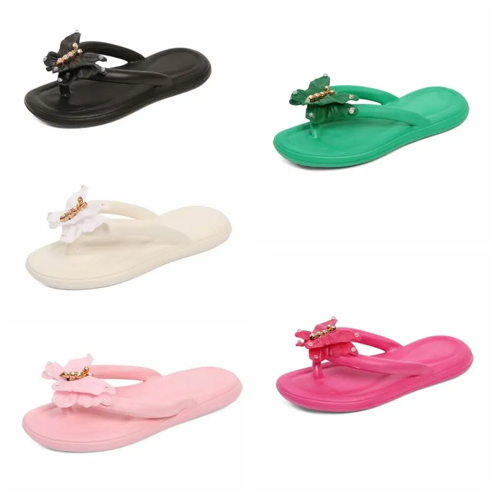 Cute EVA Colorful Butterfly Slippers Thick Soled Anti Slip Slides Sandals Shoes Summer Slippers for Women Beach