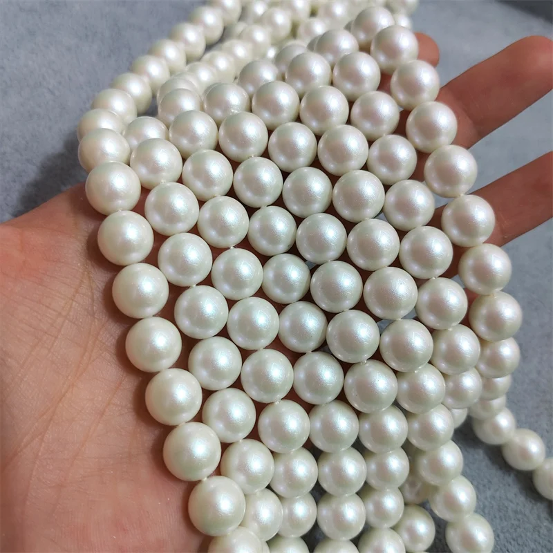 Illusion Pearl Glass beads Imitation shell pearl 6-10mm Beaded Loose Beads handmade DIY Jewelry Bracelet Necklace Accessories