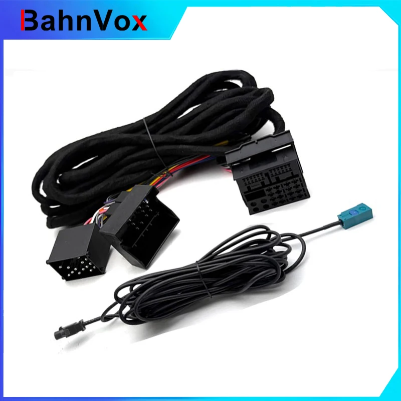 Android Head Unit to Radio Fakra Antenna Power 17+40 Pin 6M Extension Wiring Harness For BMW X5 M3 M5 E46 E38 E39 E53