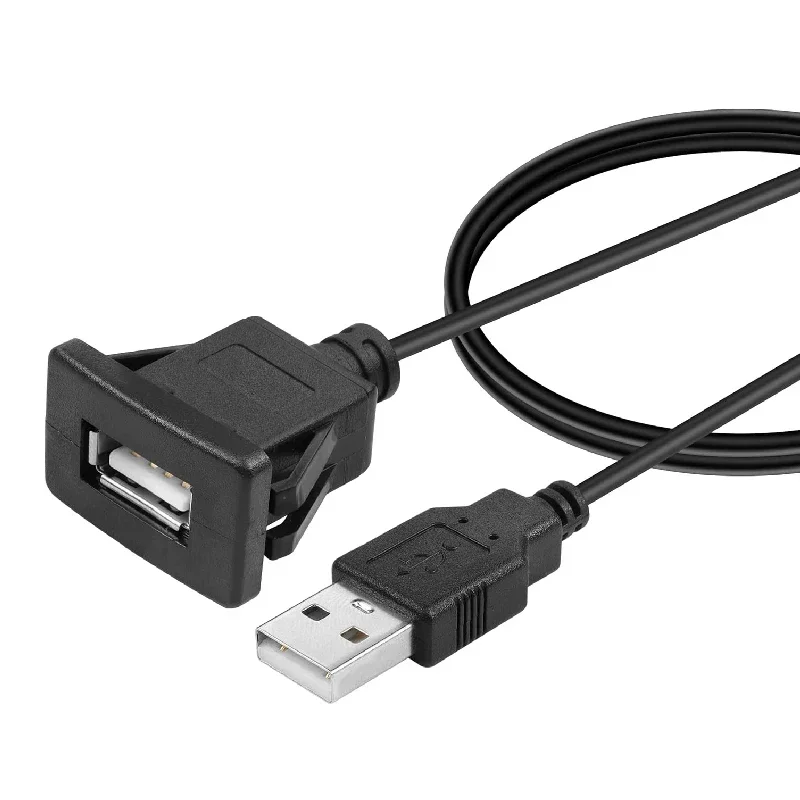 Car Bracket Extension Cable USB 3.0 Panel Embedded Cable Suitable For car Truck Boat, Motorcycle Instrument Panel