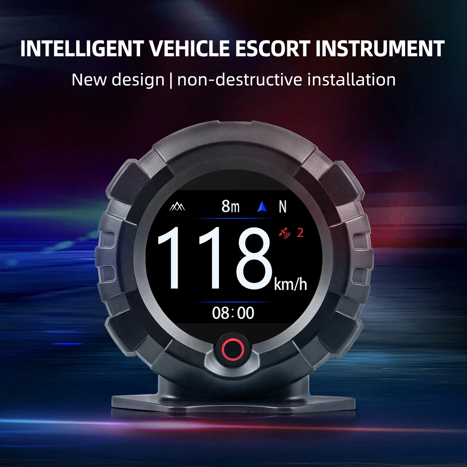 X95 HUD Car GPS Head Up Display Slope Meter Speedometer Car Pitch Slope Angle Meter Altitude Latitude Digital Inclinometer Gauge
