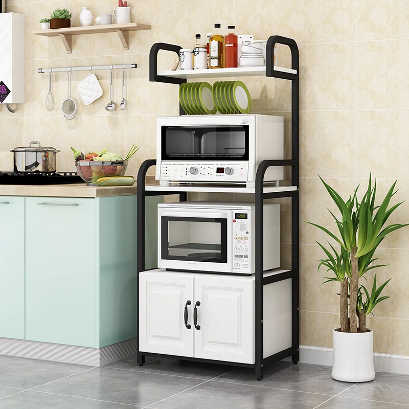 Home kitchen shelves, microwave ovens