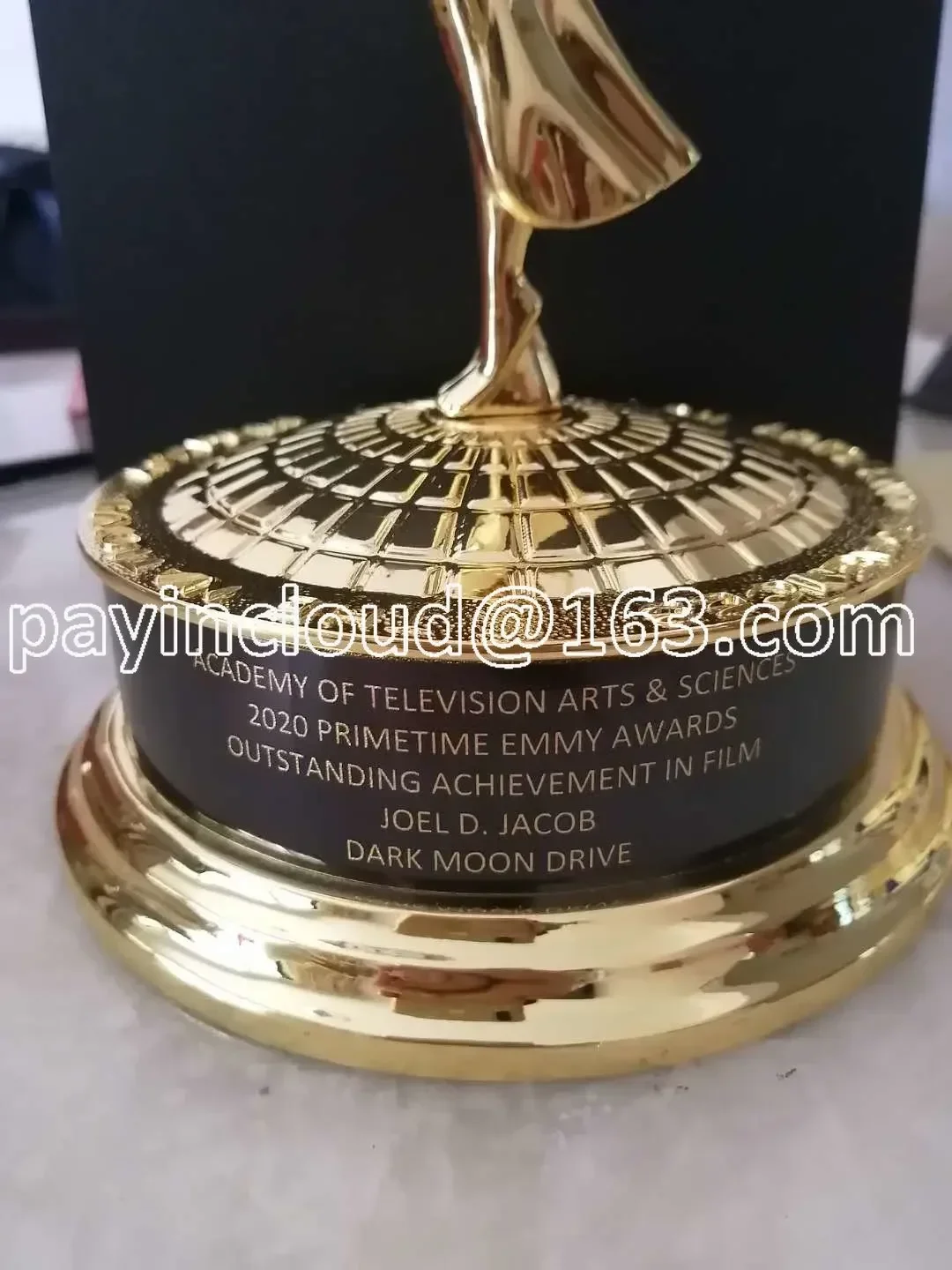 BC Zinc Alloy Full Size Replica Emmy Award Trophy 30CM/39CM Metal TV Movie  Souvenirs Oscar  Free Engraving