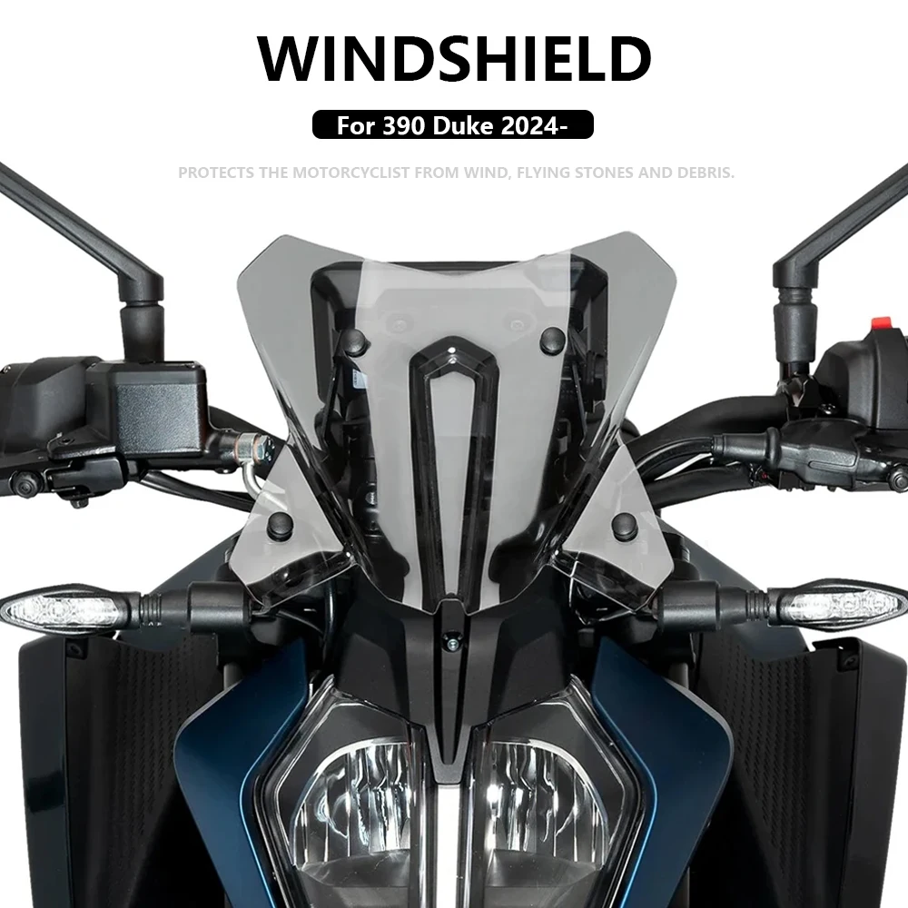 

For 390Duke 390 Duke DUKE 390 125Duke 2024-2025 Motorcycle Front Windshield Guard Sport Guide Windscreen Wind Deflector Fairing