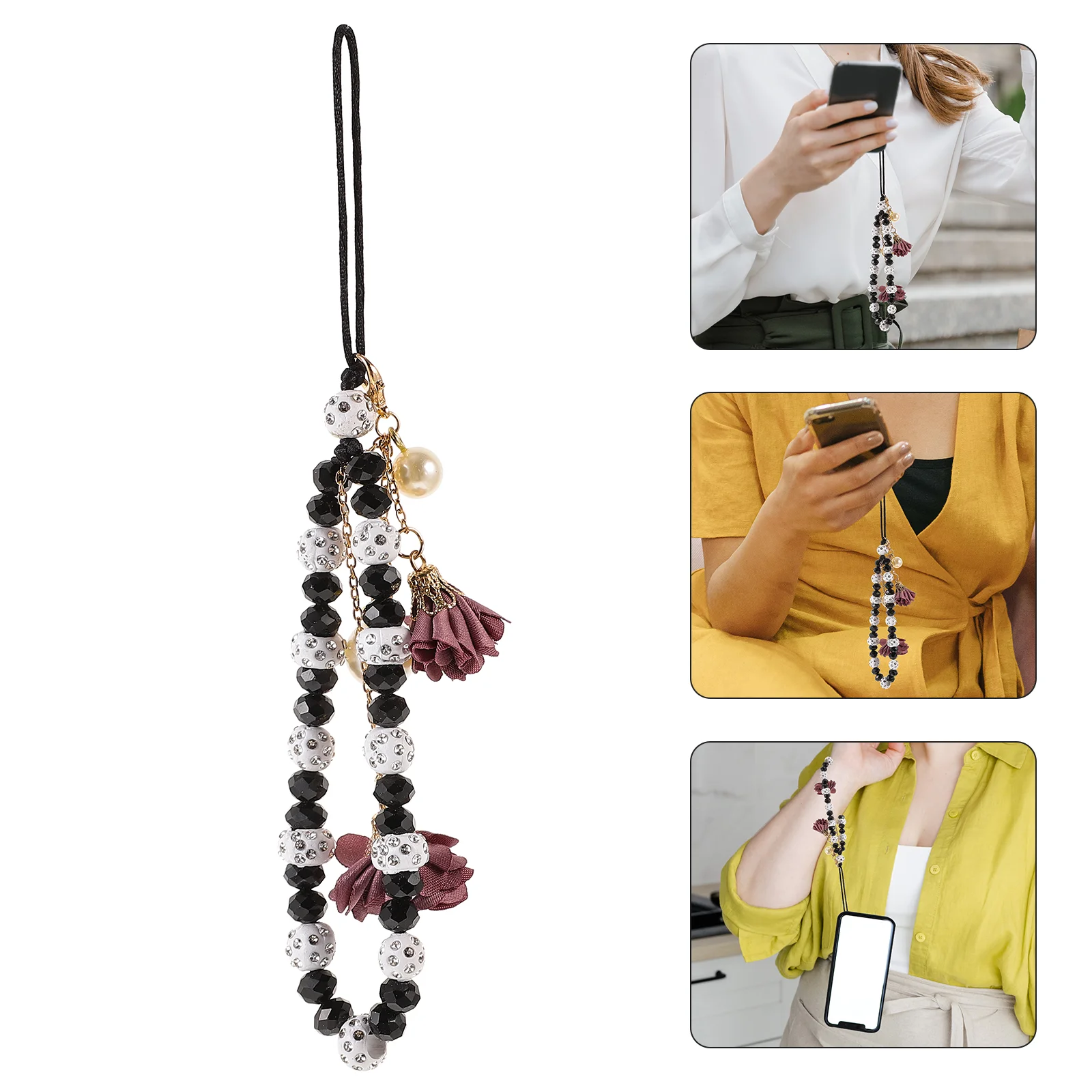 Accessoires Kristallen bloemhanger Sleutelhouder Hangende touwketting Multifunctionele decoratie Miss