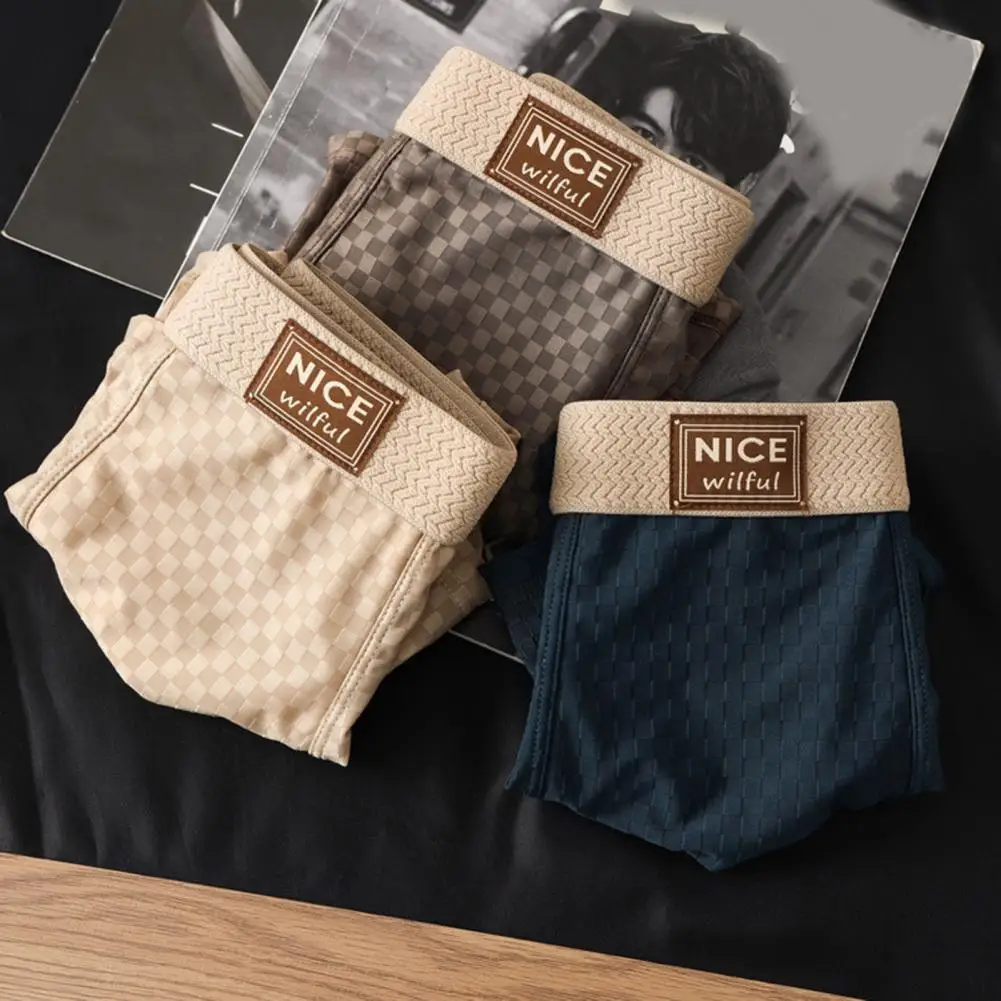 Intimo da uomo Boxer Pantaloncini Mutande da notte in cotone casual Plaid di qualità Mutandine a righe comode e larghe per la casa