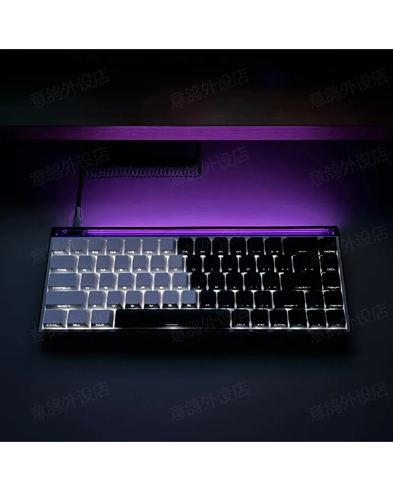 

matte dark grey durable pbt keycaps set high quality for custom mechanical keyboards