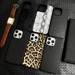 Luxury Leopard Snake Skin Crocodile Phone Case For iPhone 15 14 13 12 11 X XS Max Plus Mini XR Shockproof Back Cover