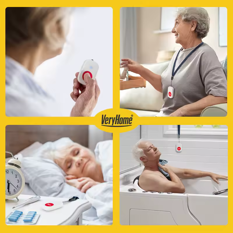 Caregiver Pager Wireless Nurse Call Buttons for Elderly Monitoring SOS Alert System Portable Alarm Call Bell for Nursing Home - Image 2