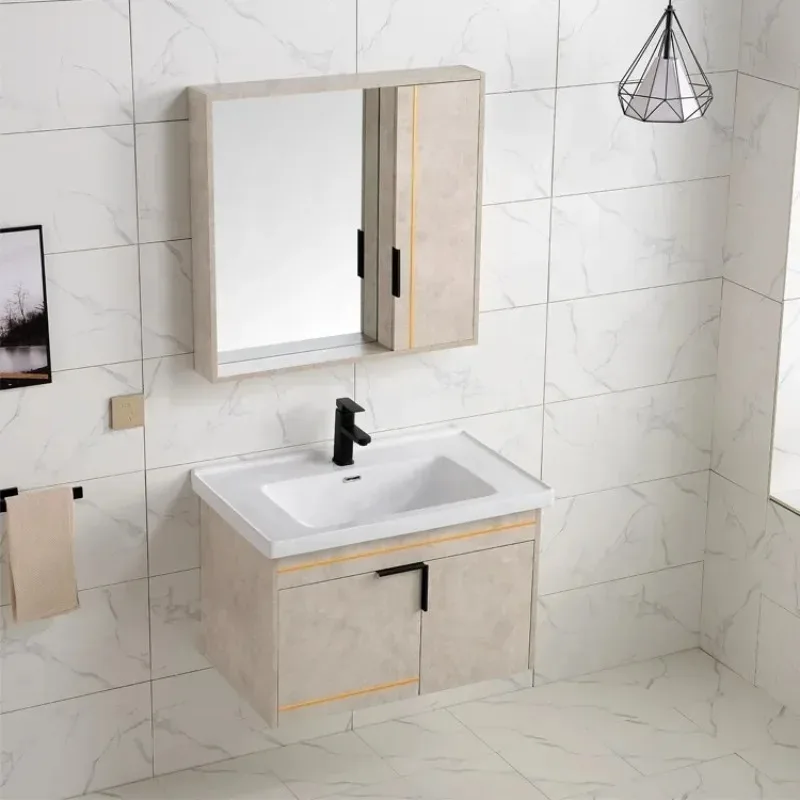 

Modern Bathroom Vanity with Single Sink Toilet Vanity Cabinet Washbasin Furniture