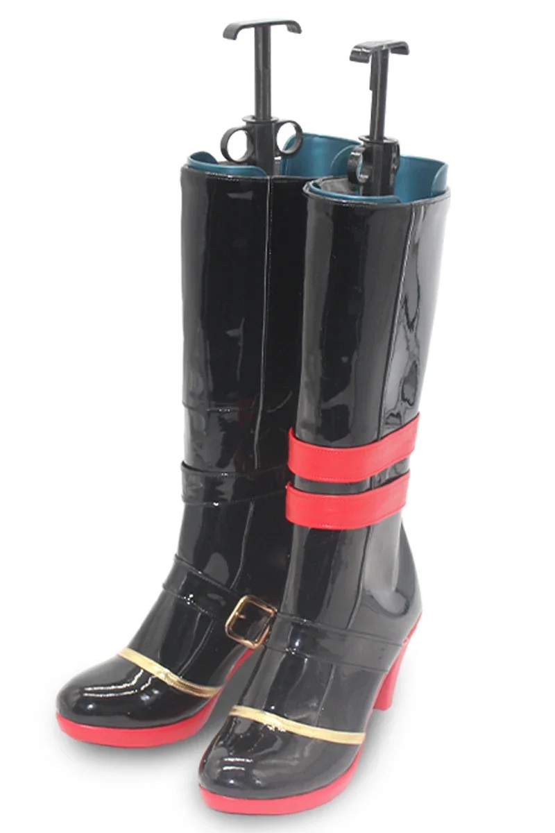 Gioco Nu Carnival Aster Scarpe Cosplay Stivali di Carnevale di Halloween Cosplay Prop Anime Scarpe in pelle PU su misura