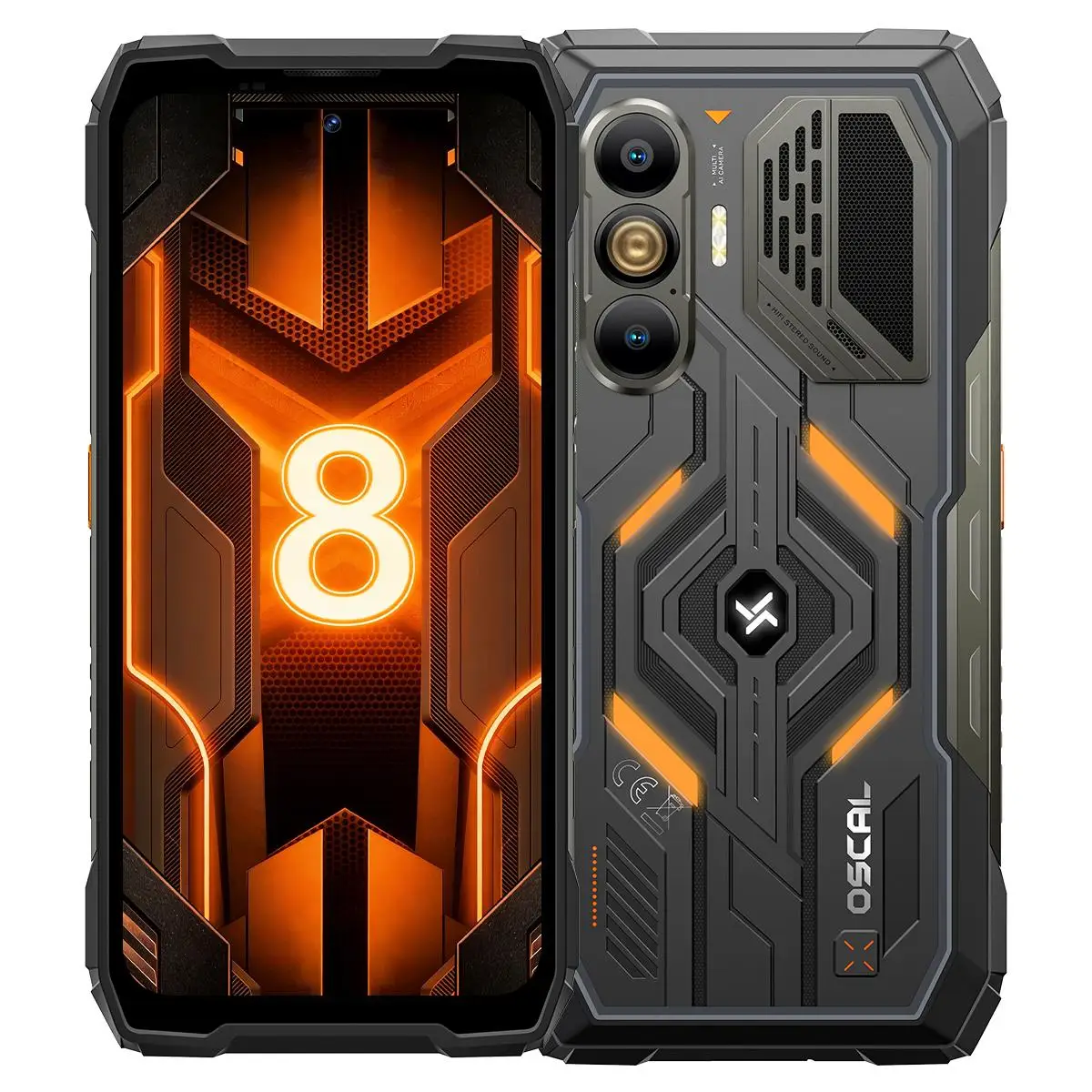 Blackview Oscal Pilot 8 Rugged Phone Night Vision 12GB+256GB 6.83'' Android 16 Qualcomm QCM6690 10000mAh 108MP NFC 5G Smartphone