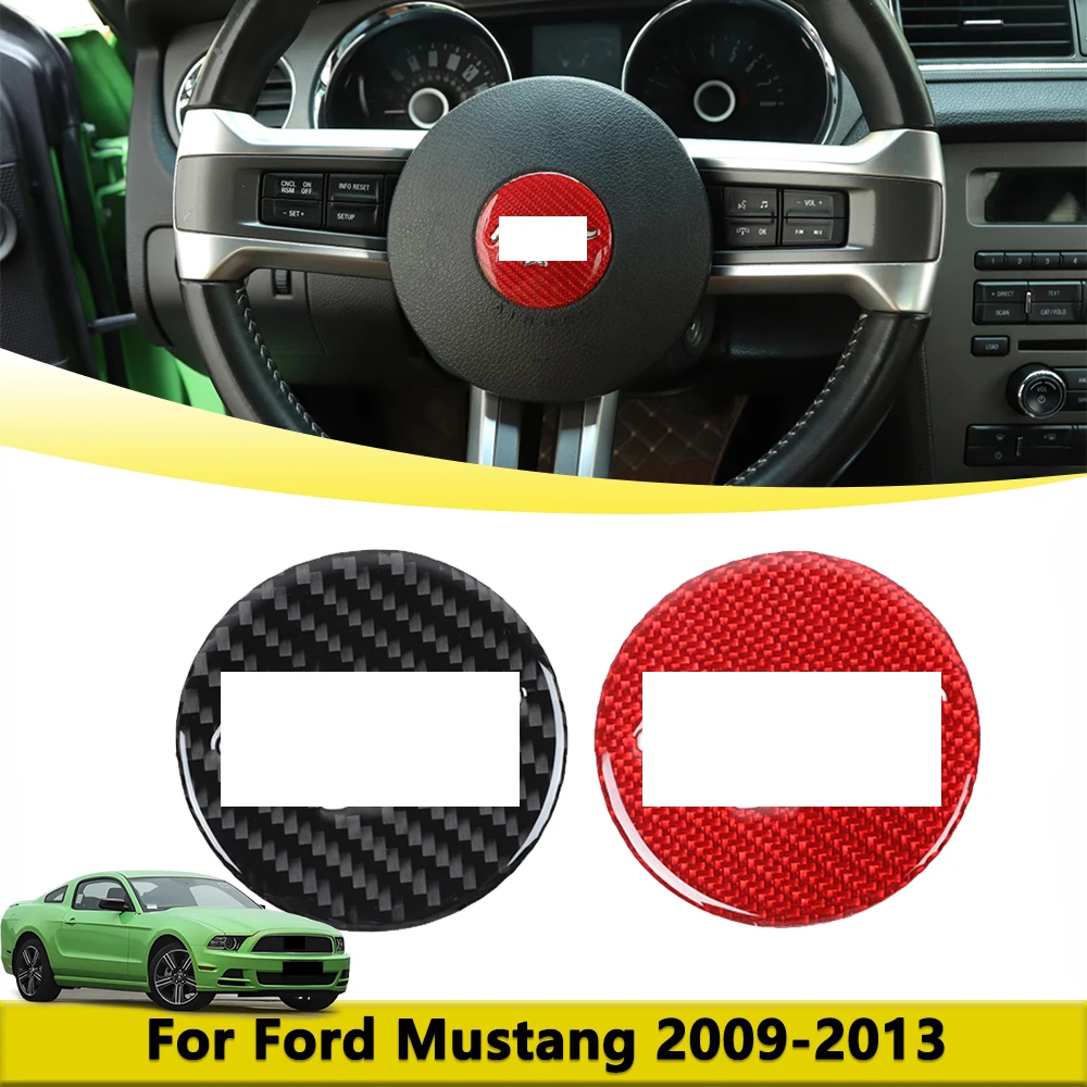 

Center Console Steering Wheel Decoration Cover Trim Sticker for Ford Mustang 2009-2013 Accessory Carbon Fibre Interior Mouldings
