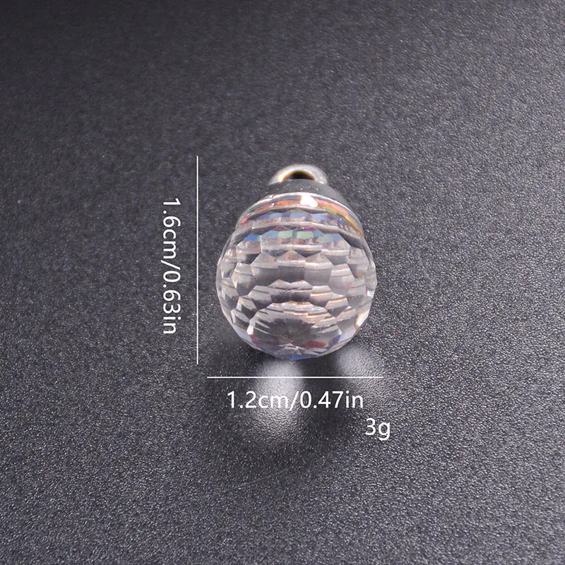 10pcs/Pack 12mm Colorful Glass Crystal Buttons For Shirts Fashion Multifaceted Spherical Shape Clothing Buttons Sewing Accessory