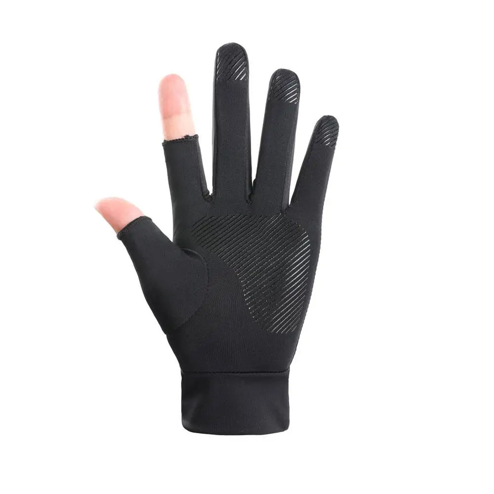 1 Pair Men Women Bicycle Sunscreen Gloves Breathable Light Non-slip Hand Protective Gloves for Outdoor Sports Driving Fishing