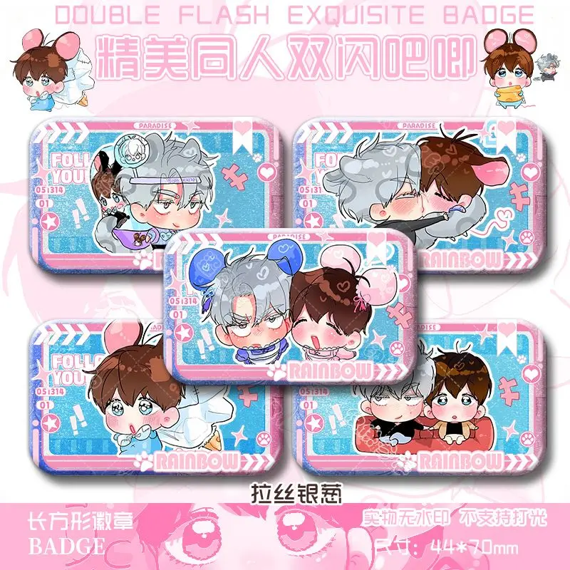 Kiss Me Anime Badges Pins korean comic Women Brooch Cartoon Kawaii Q Version Cosplay charms Brooches for Bag Accessorie Gift