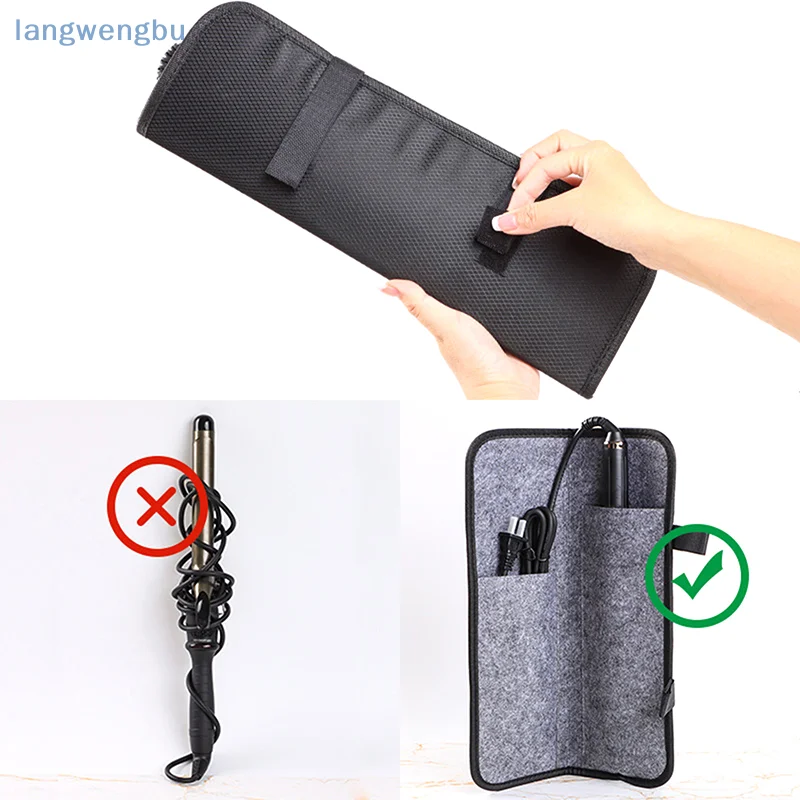 

Storage Bag for Hair Flat Iron, Straightener, and Curler with Heat-Resistant Pad
