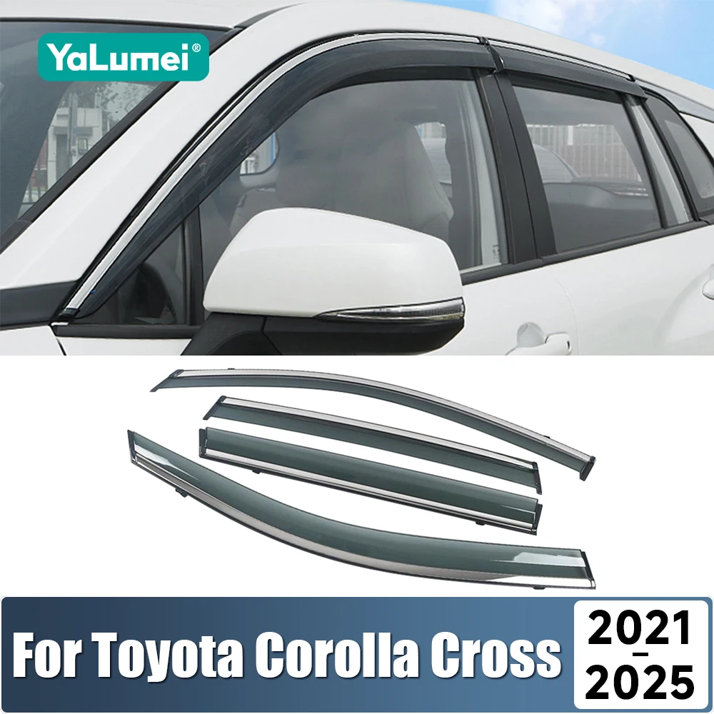 لتويوتا كورولا كروس XG10 2021 2022 2023 2024 2025 الجانب نافذة منحرف Weathershield قناع الرياح المطر الحرس اكسسوارات السيارات