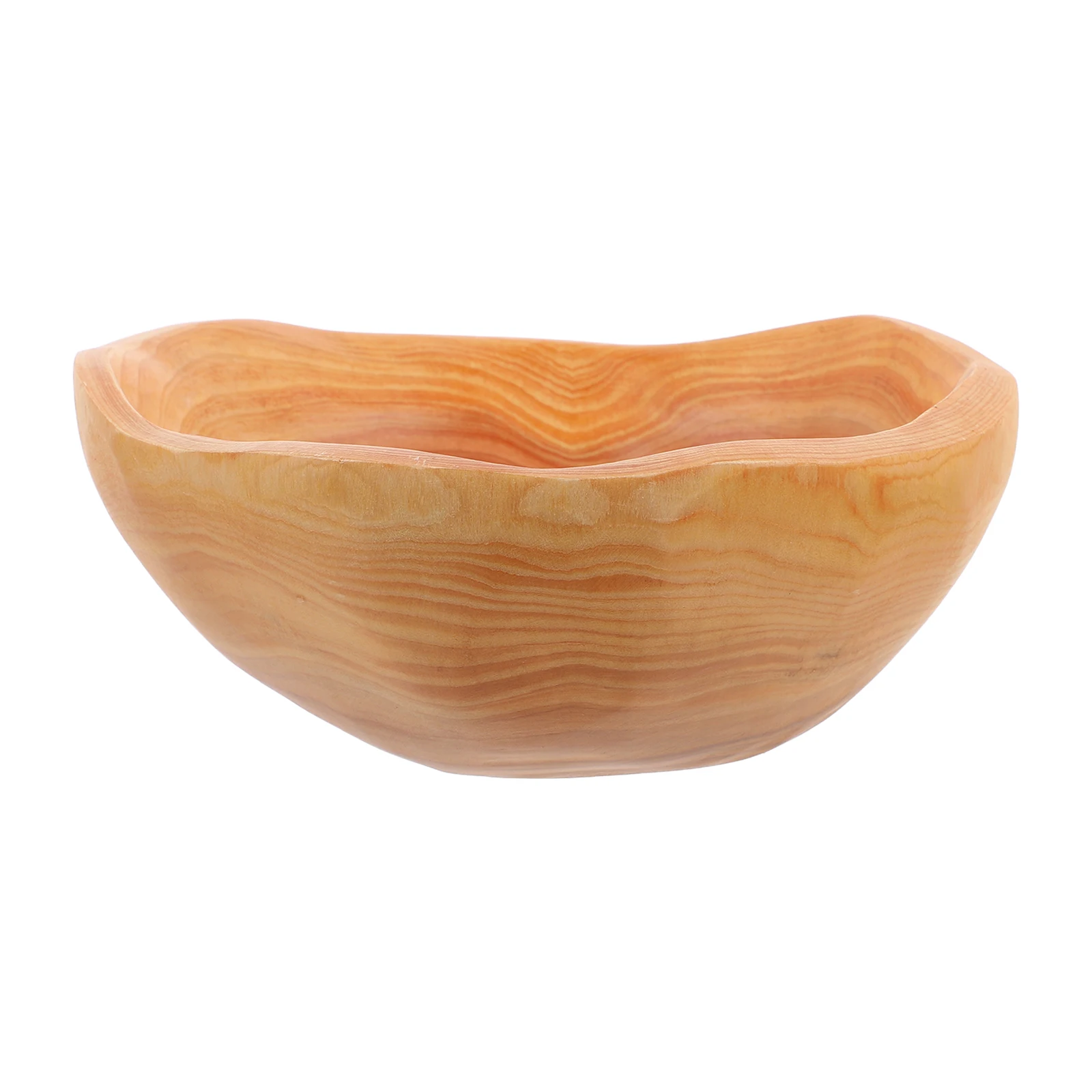 

Irregular Solid Wood Fruit Dish Bowl 15-19CM Diameter 6-7CM Deep Decorative Wooden Plates for Salad Snacks Display