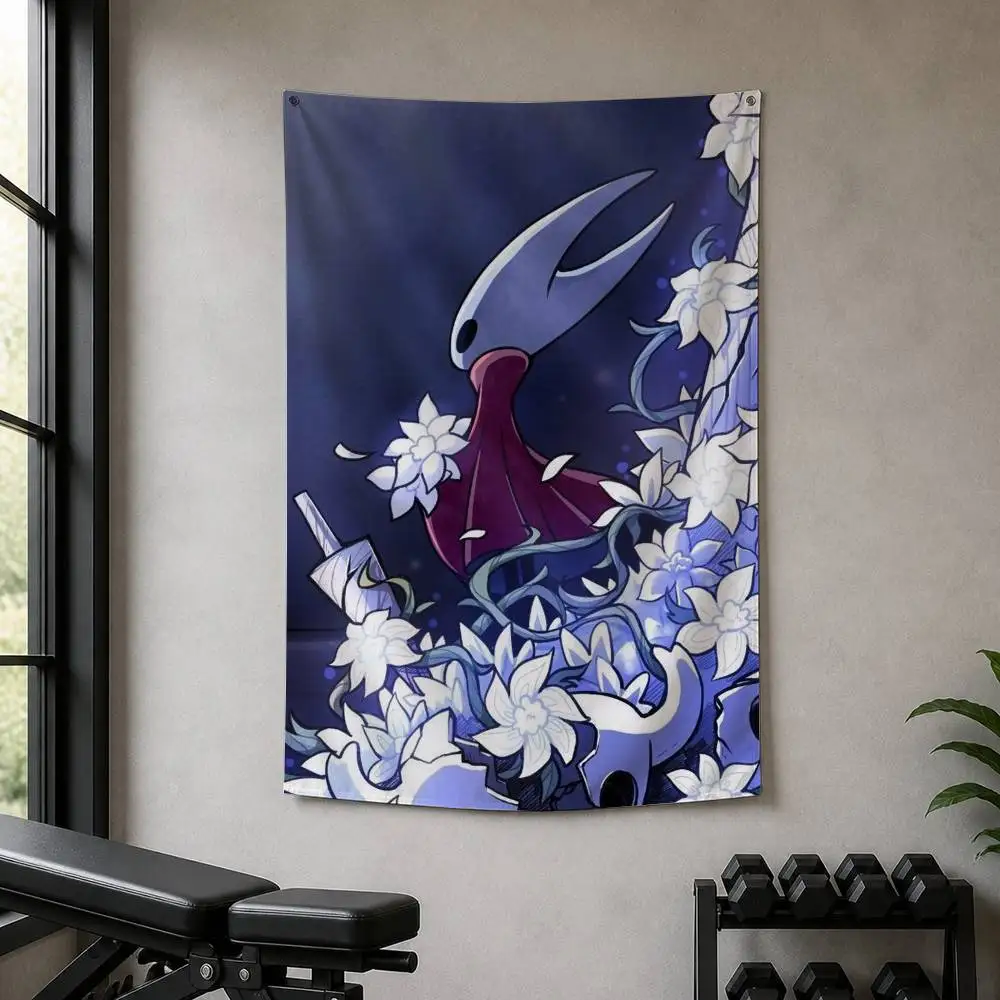 H-Hollow Knight Decorative Wall Flag Banner for Home Garden Garage Indoor Outdoor Decor