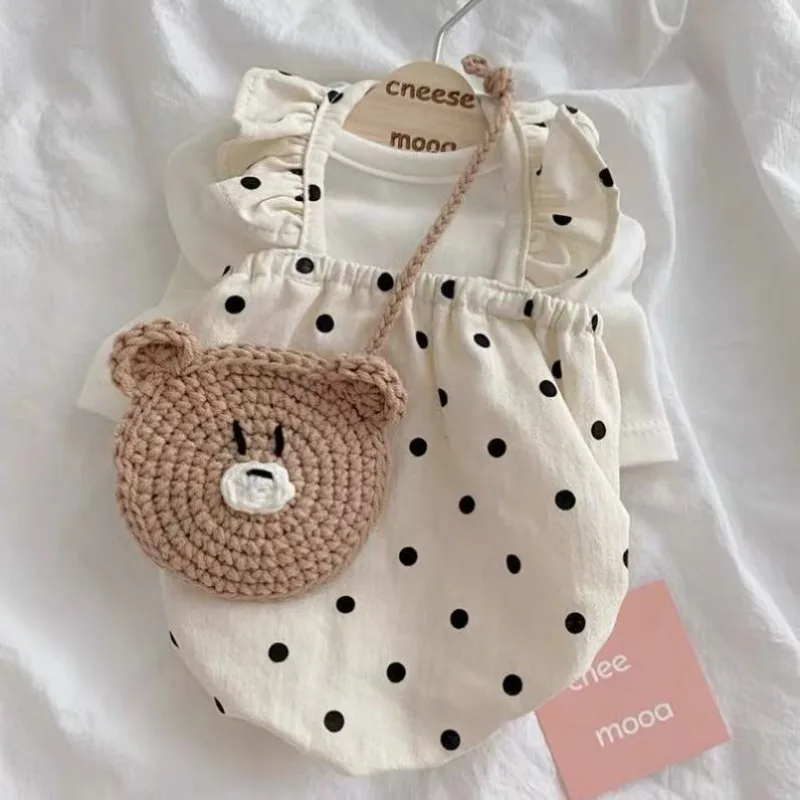 

Princess Style Polka Dot Suspender Dress Anti-hair Loss Pet Spring Summer Autumn Teddy Bear Small Puppy Dog Cat Clothes