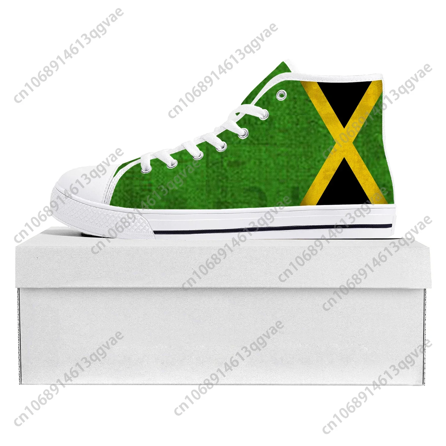 

Jamaican Flag High Top High Quality Sneakers Mens Womens Teenager Canvas Sneaker Jamaica Casual Couple Shoes Custom Shoe