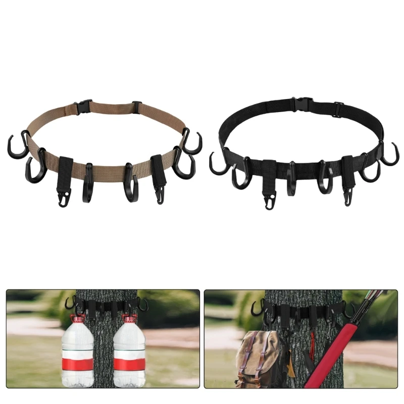 Treestand Strap Hangers Strap Multiple Hooks Hangers Hunting Gear Tree Holder Tree Hangers for Hunting Equipment Hangs