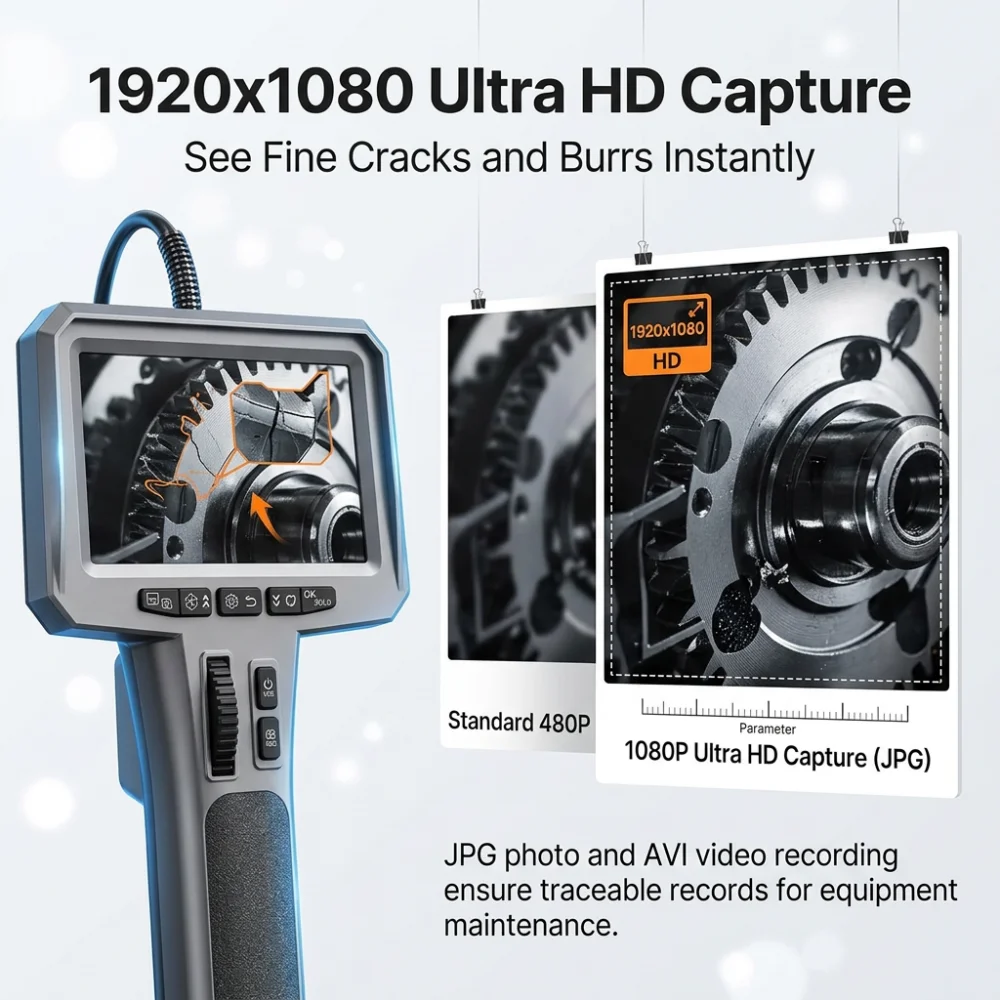2MP Industrial Borescope Camera 4.3