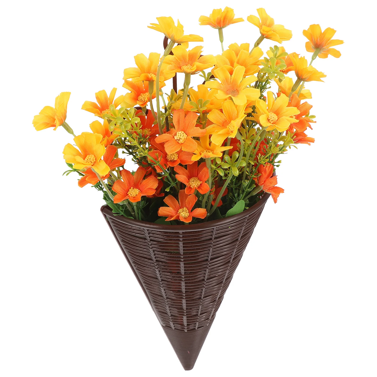 سلة معلقة على شكل زهرة اصطناعية، زهور محاكاة واقعية، باب أمامي، ديكور منزلي، سلة زهور صناعية للمكتب والمقهى والمدرسة #4