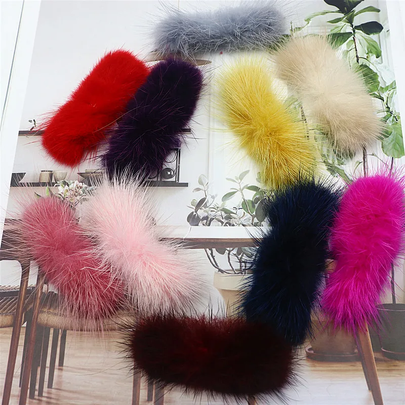 3*7cm Imitation Mink Pompon Bowknot Sewing Shoes and Hats Fur Patch DIY Bowknot Hair Accessories Materials Crafts 5/10 Pieces