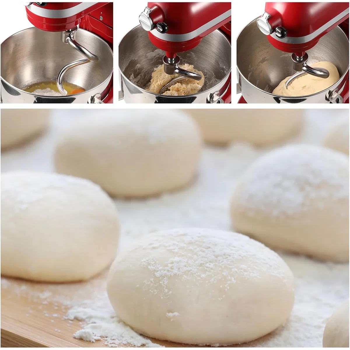 

Хорошо изготовленный спиральный крючок для теста для миксера Kitchenaid на 4,5–5 литров с наклонной головкой, сменный крючок для теста для насадки Kitchenaid