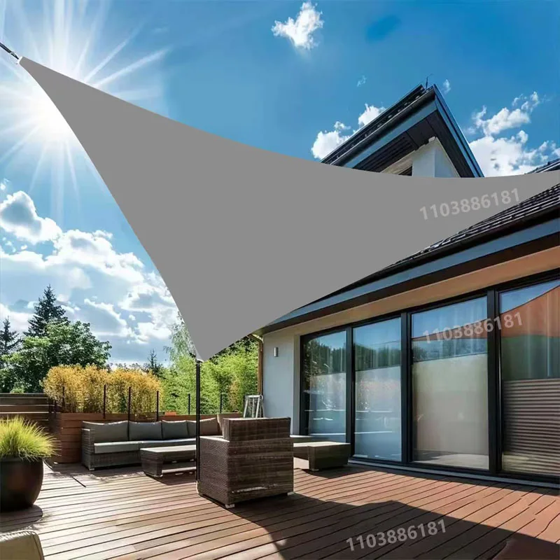 Mehrgrößiges Dreieck-Sonnensegel, wasserdicht, für Garten, Terrasse, Party, Sonnenschutz, Sonnensegel für Strand, Camping, Pool – Detail 7