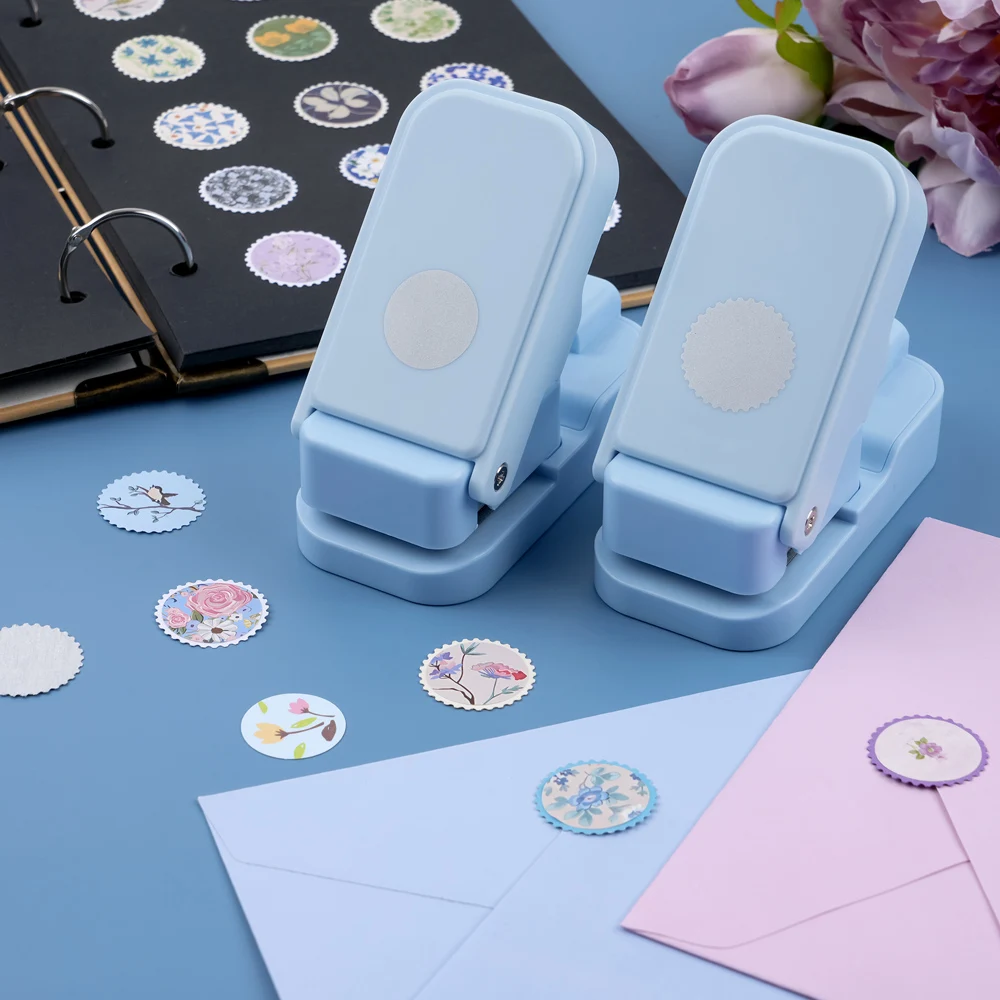 Layering Postage Stamp Circle Paper Punch for Junk Journal&Scrapbooking,Nesting 1