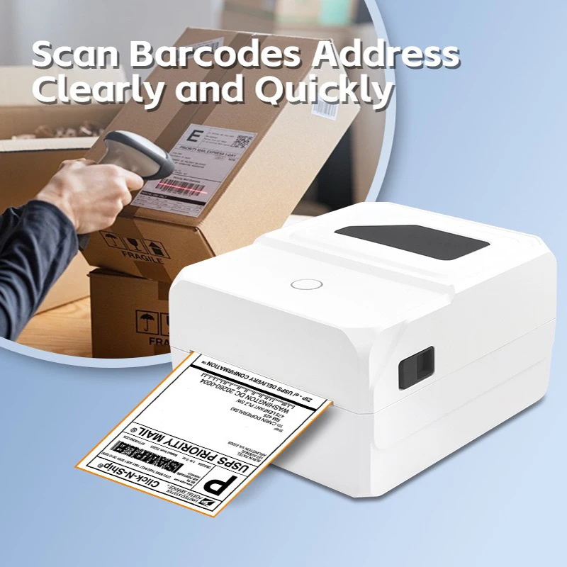 

4x6 Thermal Shipping Label Printer JHP06 160mms 104mm USB Bluetooth Printer for PC Phone Windows Mac Android iOS Amazon USPS