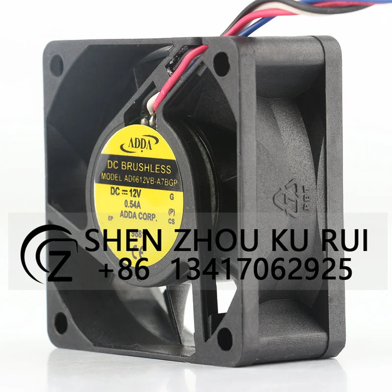 

Case fan ADDA DC12V 0.54A AD0612VB-A7BGP 6025 server Temperature control 6cm Fan speed regulation cooling fan 60 x 60 x 25MM