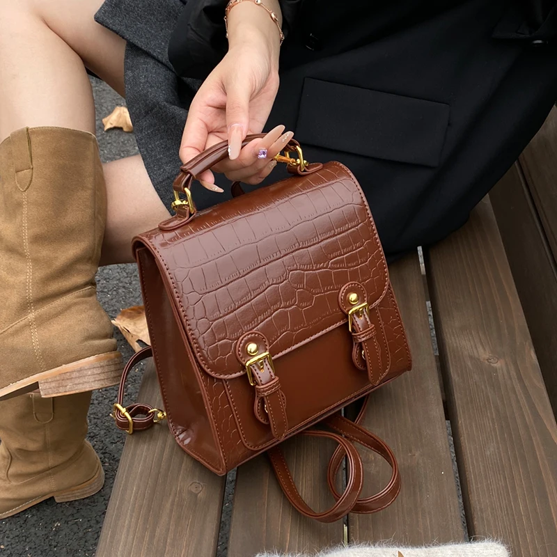 

Оригинальная униформа в японском стиле, сумка-мессенджер из искусственной кожи в консервативном стиле для студентов, винтажная сумка на плечо, сумка с клапаном, рюкзак